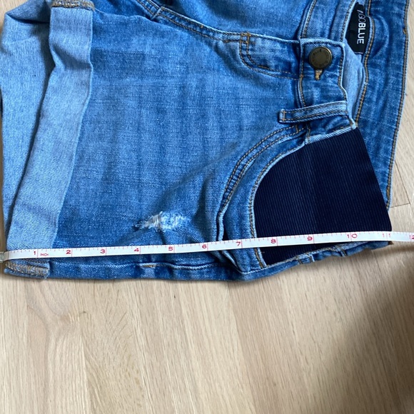 Indigo Blue Maternity distressed Jean shorts - Picture 3 of 4